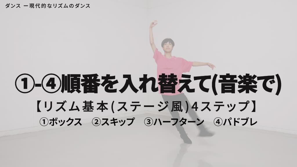 リズム　基本４ステップ（ステージ風）