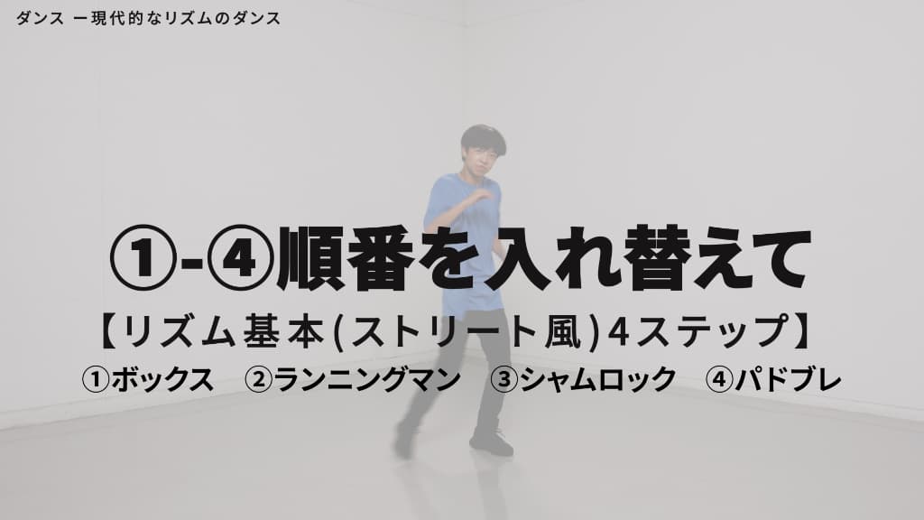 リズム　基本４ステップ（ストリート風）